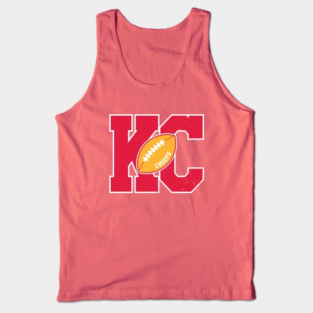 Big Bold Kansas City Chiefs Monogram Tank Top by Rad Love